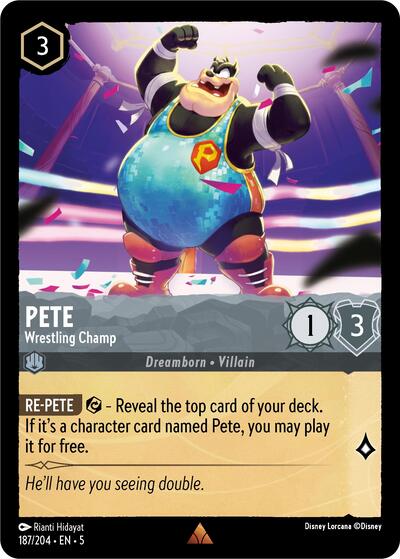 Pete - Wrestling Champ - Cold Foil (Shimmering Skies)(5-187/204)(R)
