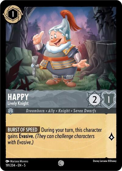 Happy - Lively Knight - Cold Foil (Shimmering Skies)(5-191/204)(C)