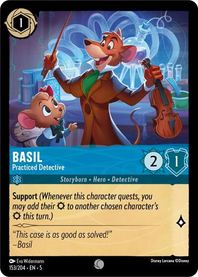 Basil - Practiced Detective (Shimmering Skies)(5-153/204)(C)