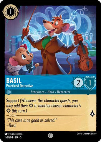 Basil - Practiced Detective (Shimmering Skies)(5-153/204)(C)