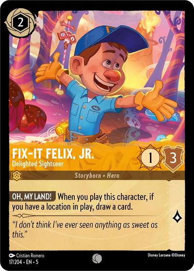Fix-It Felix, Jr. - Delighted Sightseer - Cold Foil (Shimmering Skies)(5-017/204)(C)