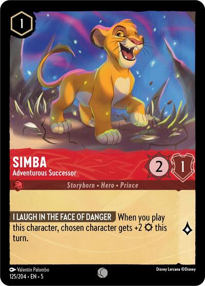 Simba - Adventurous Successor - Cold Foil (Shimmering Skies)(5-125/204)(C)