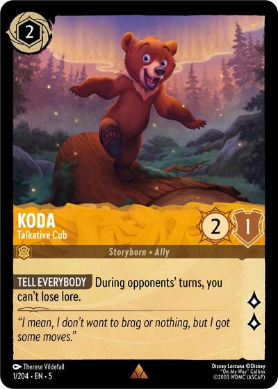 Koda - Talkative Cub (Shimmering Skies)(5-001/204)(R)