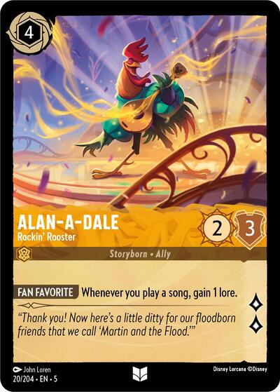Alan-A-Dale - Rockin' Rooster - Cold Foil (Shimmering Skies)(5-020/204)(U)