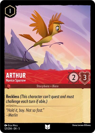 Arthur - Novice Sparrow - Cold Foil (Shimmering Skies)(5-121/204)(U)