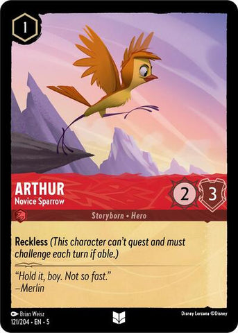 Arthur - Novice Sparrow - Cold Foil (Shimmering Skies)(5-121/204)(U)