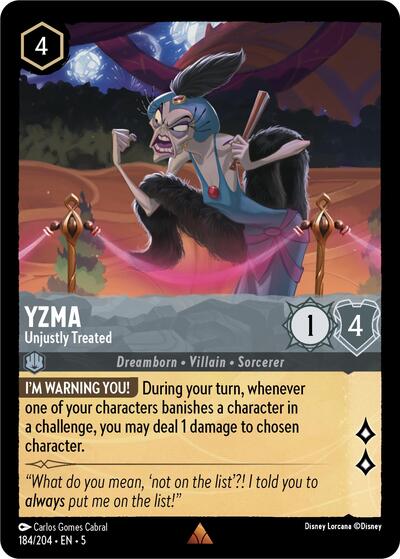 Yzma - Unjustly Treated - Cold Foil (Shimmering Skies)(5-184/204)(R)