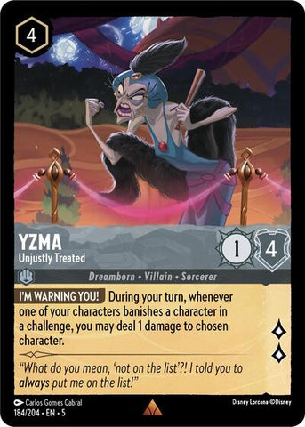 Yzma - Unjustly Treated - Cold Foil (Shimmering Skies)(5-184/204)(R)