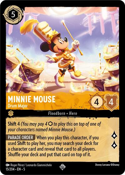Minnie Mouse - Drum Major (Shimmering Skies)(5-015/204)(SR)