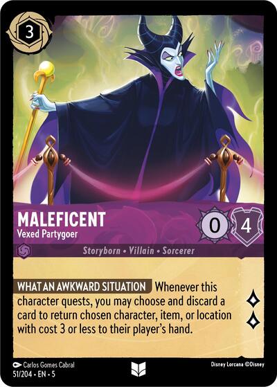 Maleficent - Vexed Partygoer - Cold Foil (Shimmering Skies)(5-051/204)(U)