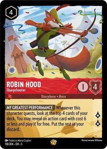 Robin Hood - Sharpshooter (Shimmering Skies)(5-118/204)(L)
