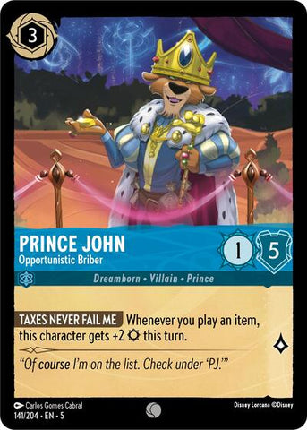 Prince John - Opportunistic Briber - Cold Foil (Shimmering Skies)(5-141/204)(C)