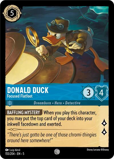 Donald Duck - Focused Flatfoot (Shimmering Skies)(5-155/204)(C)