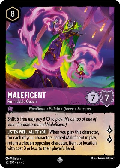 Maleficent - Formidable Queen (Shimmering Skies)(5-035/204)(SR)