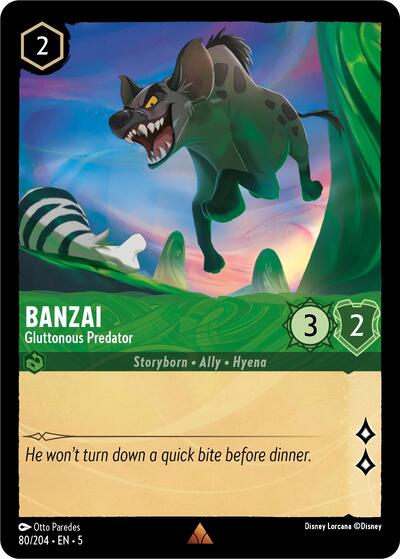 Banzai - Gluttonous Predator - Cold Foil (Shimmering Skies)(5-080/204)(R)
