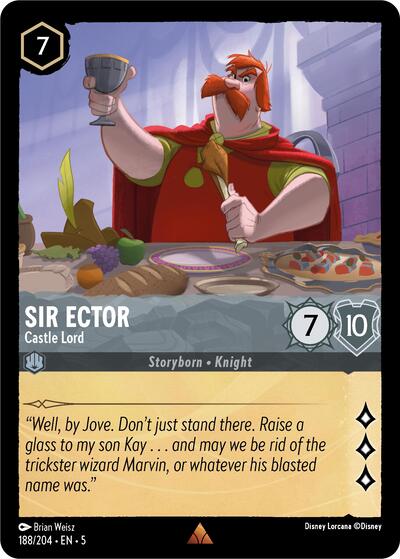 Sir Ector - Castle Lord - Cold Foil (Shimmering Skies)(5-188/204)(R)