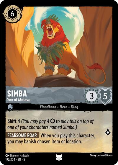 Simba - Son of Mufasa - Cold Foil (Shimmering Skies)(5-192/204)(U)