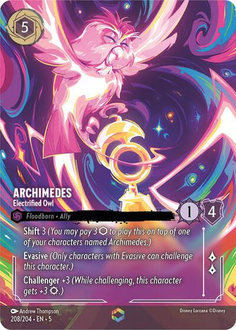 Archimedes - Electrified Owl (Enchanted) - Holofoil (Shimmering Skies)(5-208/204)(E)