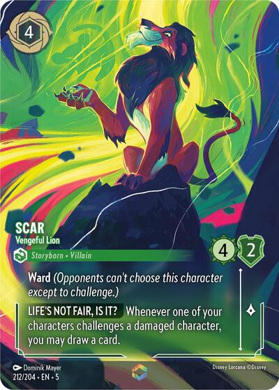 Scar - Vengeful Lion (Enchanted) - Holofoil (Shimmering Skies)(5-212/204)(E)