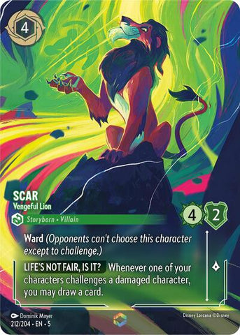 Scar - Vengeful Lion (Enchanted) - Holofoil (Shimmering Skies)(5-212/204)(E)