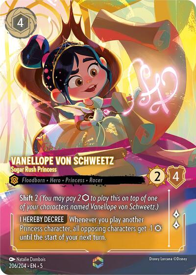 Vanellope von Schweetz - Sugar Rush Princess (Enchanted) - Holofoil (Shimmering Skies)(5-206/204)(E)