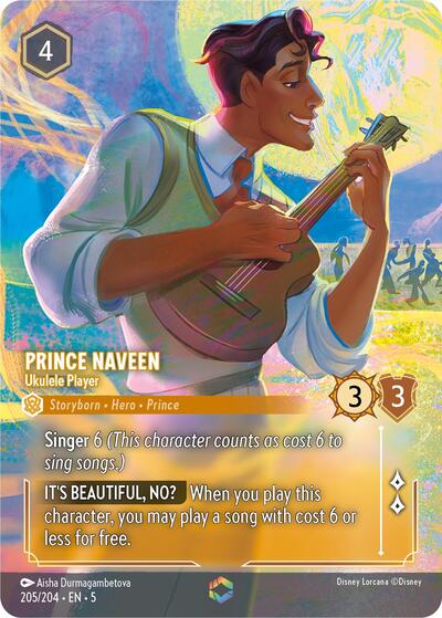 Prince Naveen - Ukulele Player (Enchanted) - Holofoil (Shimmering Skies)(5-205/204)(E)