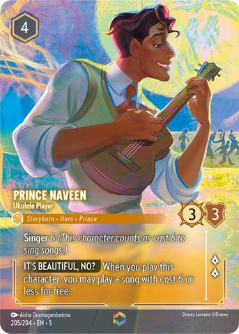 Prince Naveen - Ukulele Player (Enchanted) - Holofoil (Shimmering Skies)(5-205/204)(E)