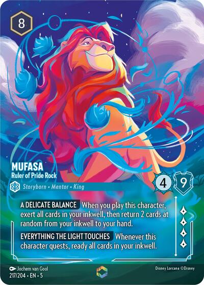 Mufasa - Ruler of Pride Rock (Enchanted) - Holofoil (Shimmering Skies)(5-217/204)(E)