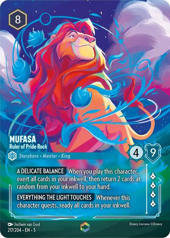 Mufasa - Ruler of Pride Rock (Enchanted) - Holofoil (Shimmering Skies)(5-217/204)(E)