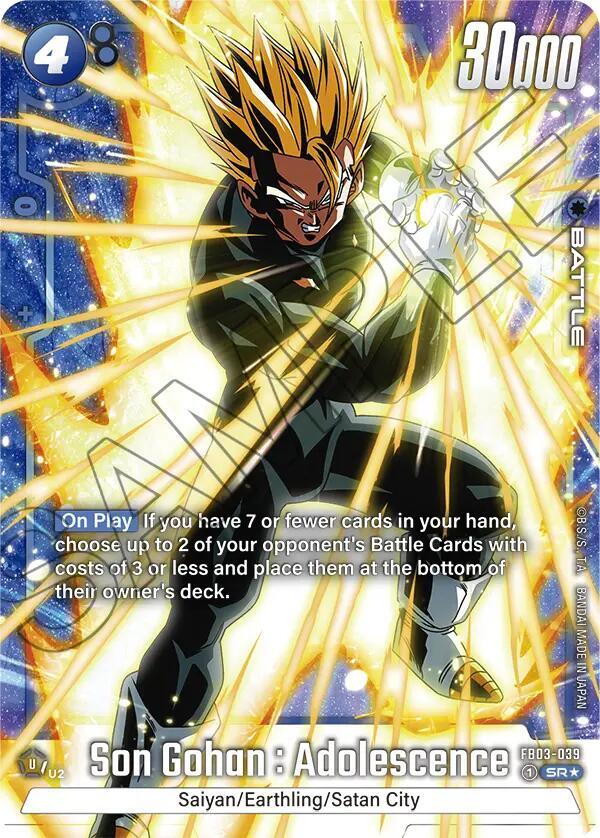 Son Gohan : Adolescence [039] [Alternate Art] [Foil] (FB03-039)(SR)