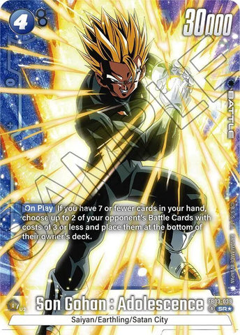Son Gohan : Adolescence [039] [Alternate Art] [Foil] (FB03-039)(SR)