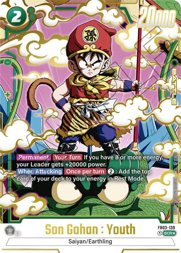 Son Gohan : Youth [139] [Alternate Art] [Foil] (FB03-139)(SCR)