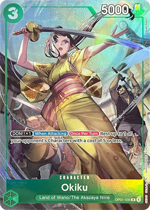 Okiku [Premium Card Collection -BANDAI CARD GAMES Fest. 23-24 Edition-] [Foil] (One Piece Promotion Cards)(OP01-035)(R)