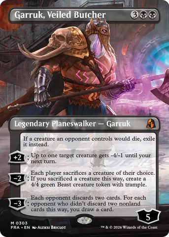 Garruk, Veiled Butcher [Borderless] (Reality Fracture)(FRA-303)(M)