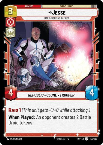 Jesse, Hard-Fighting Patriot - Foil (Twilight of the Republic)(TWI-145/257)(U)