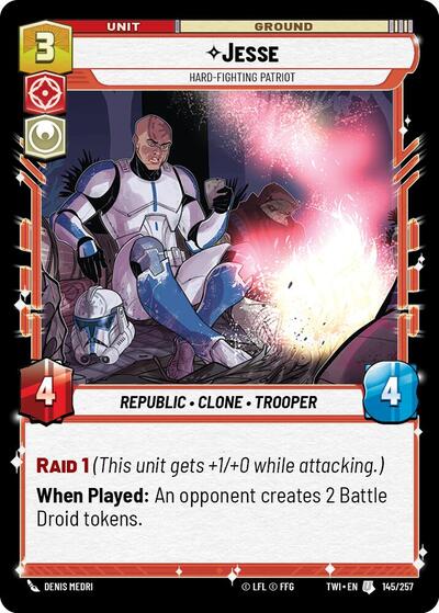 Jesse, Hard-Fighting Patriot (Twilight of the Republic)(TWI-145/257)(U)