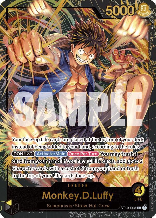 Monkey.D.Luffy [Premium Card Collection -Leader Collection-] [Foil] (One Piece Promotion Cards)(ST13-003)(L)
