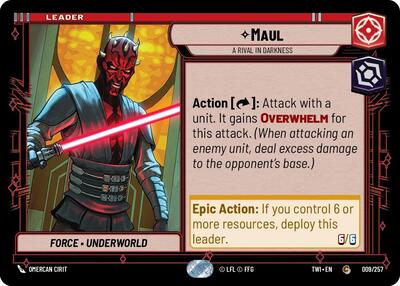Maul, A Rival in Darkness (Twilight of the Republic)(TWI-009/257)(C)