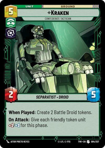 Kraken, Confederate Tactician - Foil (Twilight of the Republic)(TWI-084/257)(U)