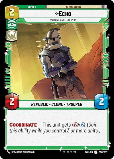 Echo, Valiant Arc Trooper - Foil (Twilight of the Republic)(TWI-090/257)(U)