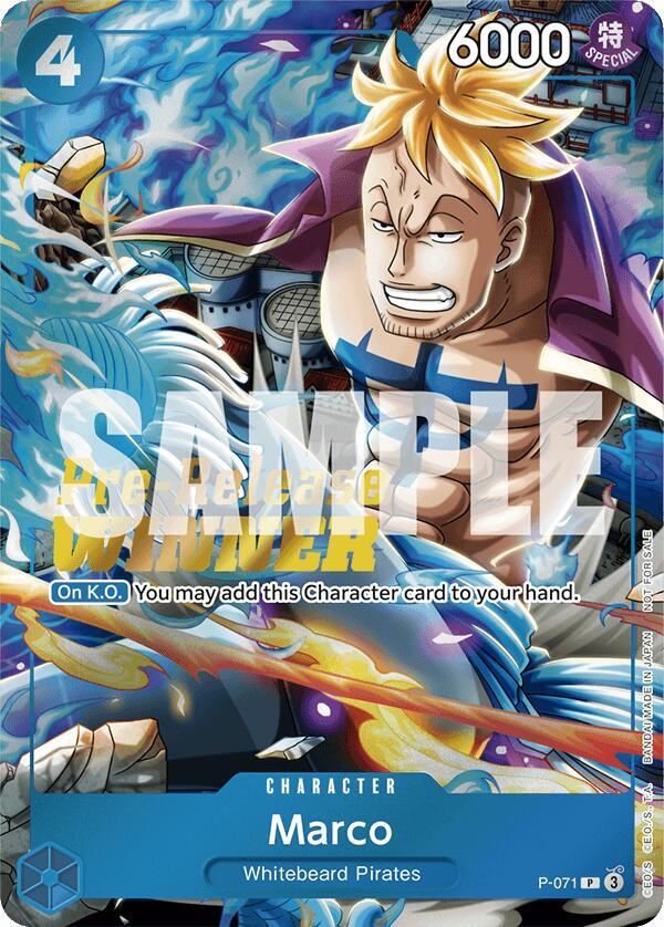 Marco [Two Legends Pre-Release Winner] [Foil] (One Piece Promotion Cards)(P-071)(PR)