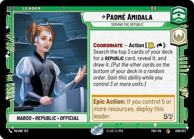 Padmé Amidala, Serving the Republic (Twilight of the Republic)(TWI-008/257)(C)