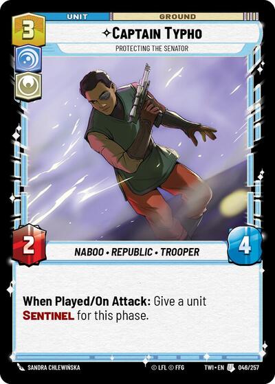 Captain Typho, Protecting the Senator - Foil (Twilight of the Republic)(TWI-046/257)(U)