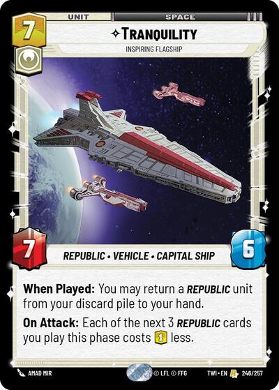 Tranquility, Inspiring Flagship - Foil (Twilight of the Republic)(TWI-246/257)(R)