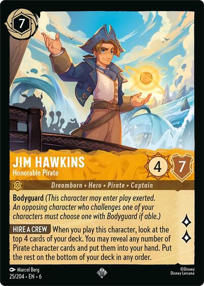 Jim Hawkins - Honorable Pirate (Azurite Sea)(6-025/204)(SR)