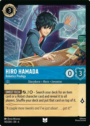 Hiro Hamada - Robotics Prodigy - Cold Foil (Azurite Sea)(6-145/204)(U)