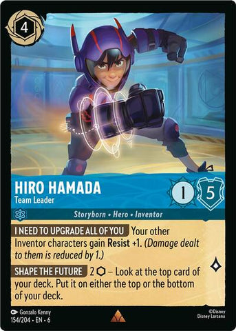 Hiro Hamada - Team Leader - Cold Foil (Azurite Sea)(6-154/204)(R)