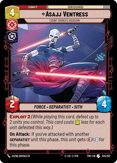 Asajj Ventress, Count Dooku's Assassin (Twilight of the Republic)(TWI-134/257)(U)