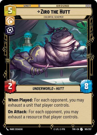 Ziro the Hutt, Colorful Schemer (Twilight of the Republic)(TWI-185/257)(U)