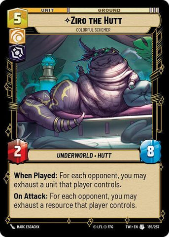 Ziro the Hutt, Colorful Schemer (Twilight of the Republic)(TWI-185/257)(U)